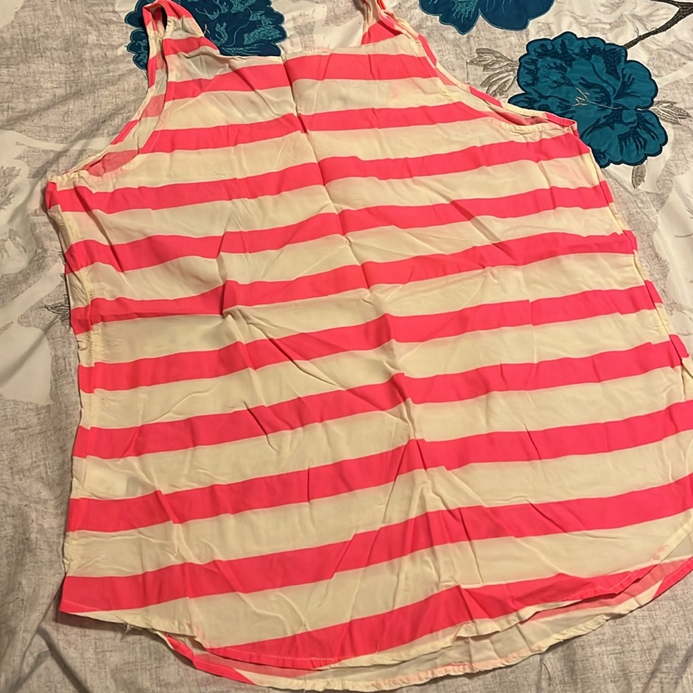 Old Navy Pink and White Striped Tank Top Size XL - Picture 6 of 9